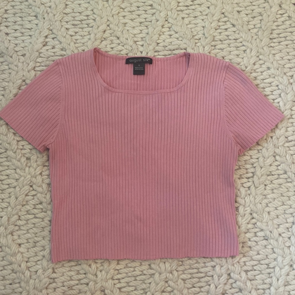 Pink Cropped T-Shirt